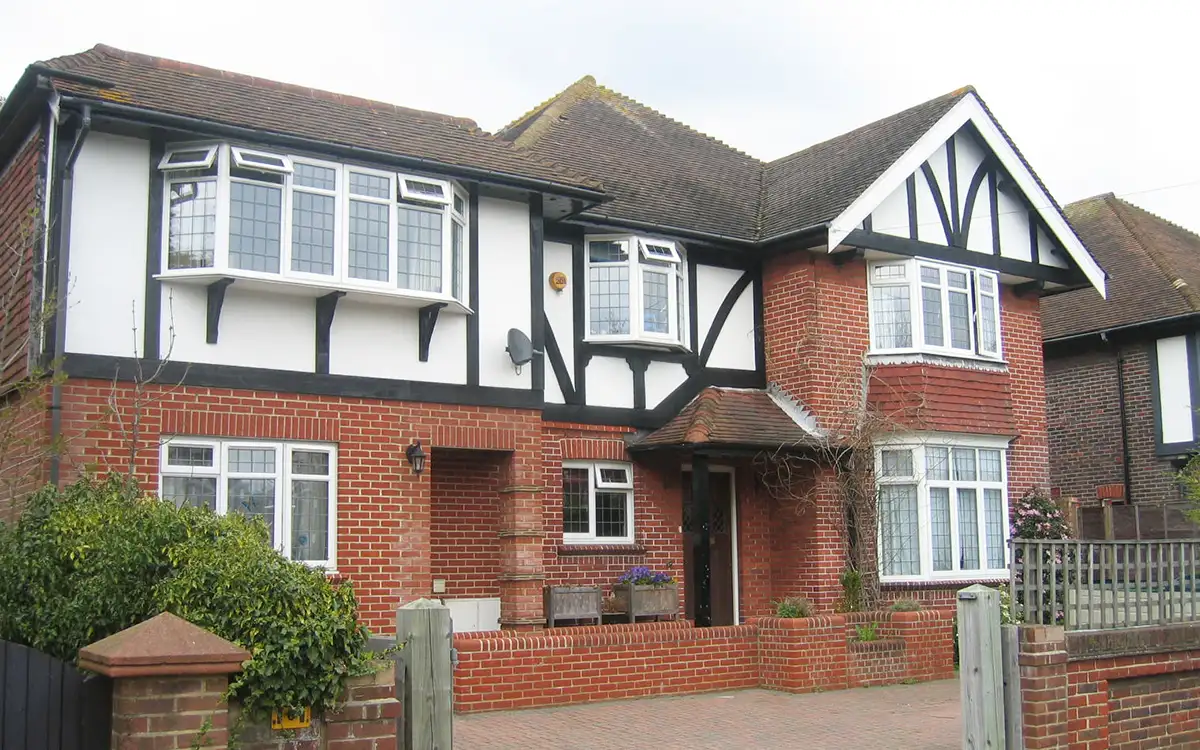 The exterior of a residential home in Worthing, West Sussex
