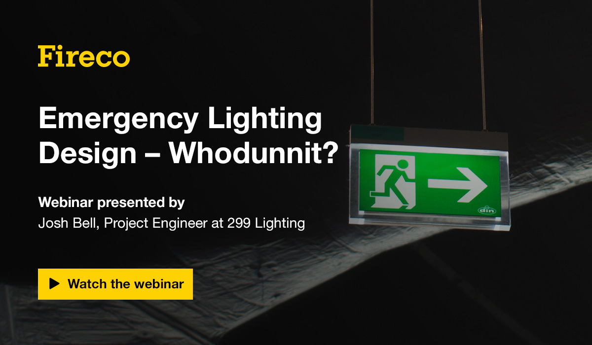 Free inar Emergency Lighting Design Whodunnit? Hosted by Fireco